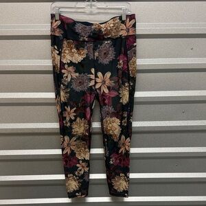 Sweaty Betty ZERO GRAVITY Floral Workout Legging LARGE Activewear Pant‎ Colorful